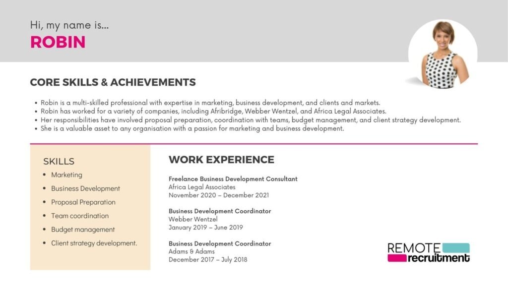 Talent card for Robin